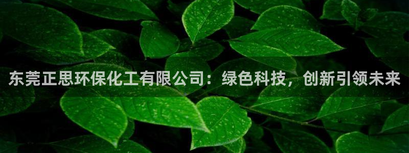 亿万先生下载网址app：东莞正思环保化工有限公司：绿色科技，创新引领未来