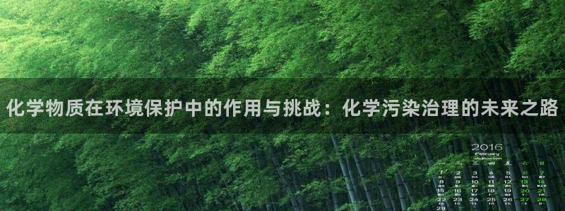 亿万先生mr：化学物质在环境保护中的作用与挑战：化学污染治理的未来之路